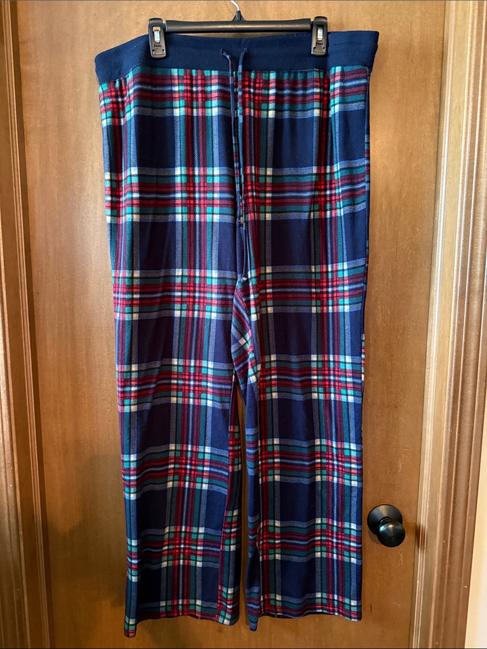 Maurices Navy Blue Plaid Lounge Pants